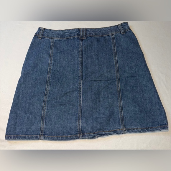 Highway Jeans Button Front Denim Skirt Patch Pocket Medium - Picture 5 of 6